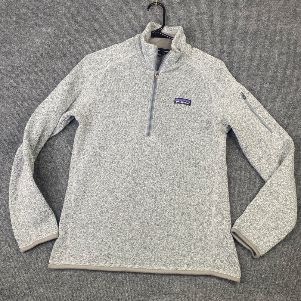 Patagonia Better Sweater 1/4 Zip Pullover Grey Heather Fleece Jacket Womens M